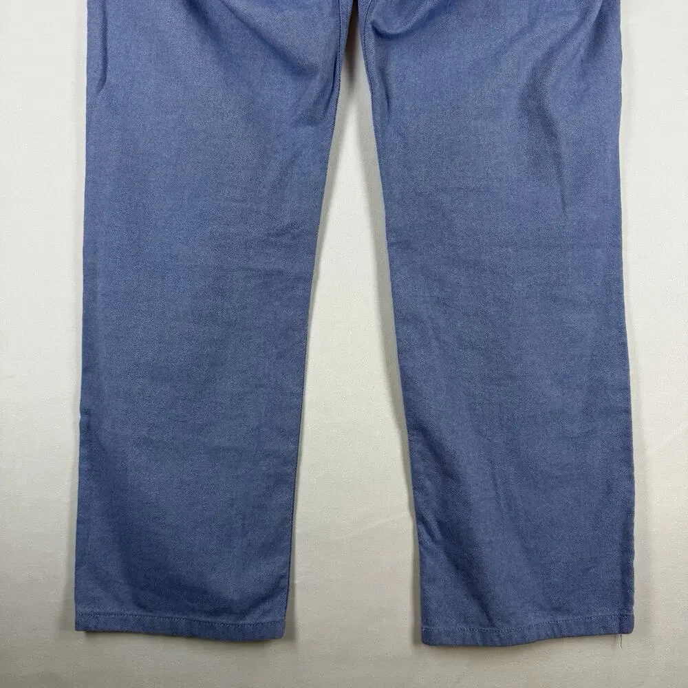 Bonobos Men's Blue Chino Pants 30x30 Stretch Flat Front Casual Straight Leg